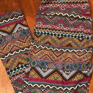 Lularoe TC leggings boho Aztec print